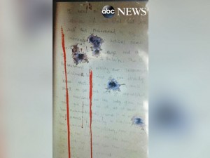 Tsarnaev's final blood stained message to the U.S. government before he was captured. 